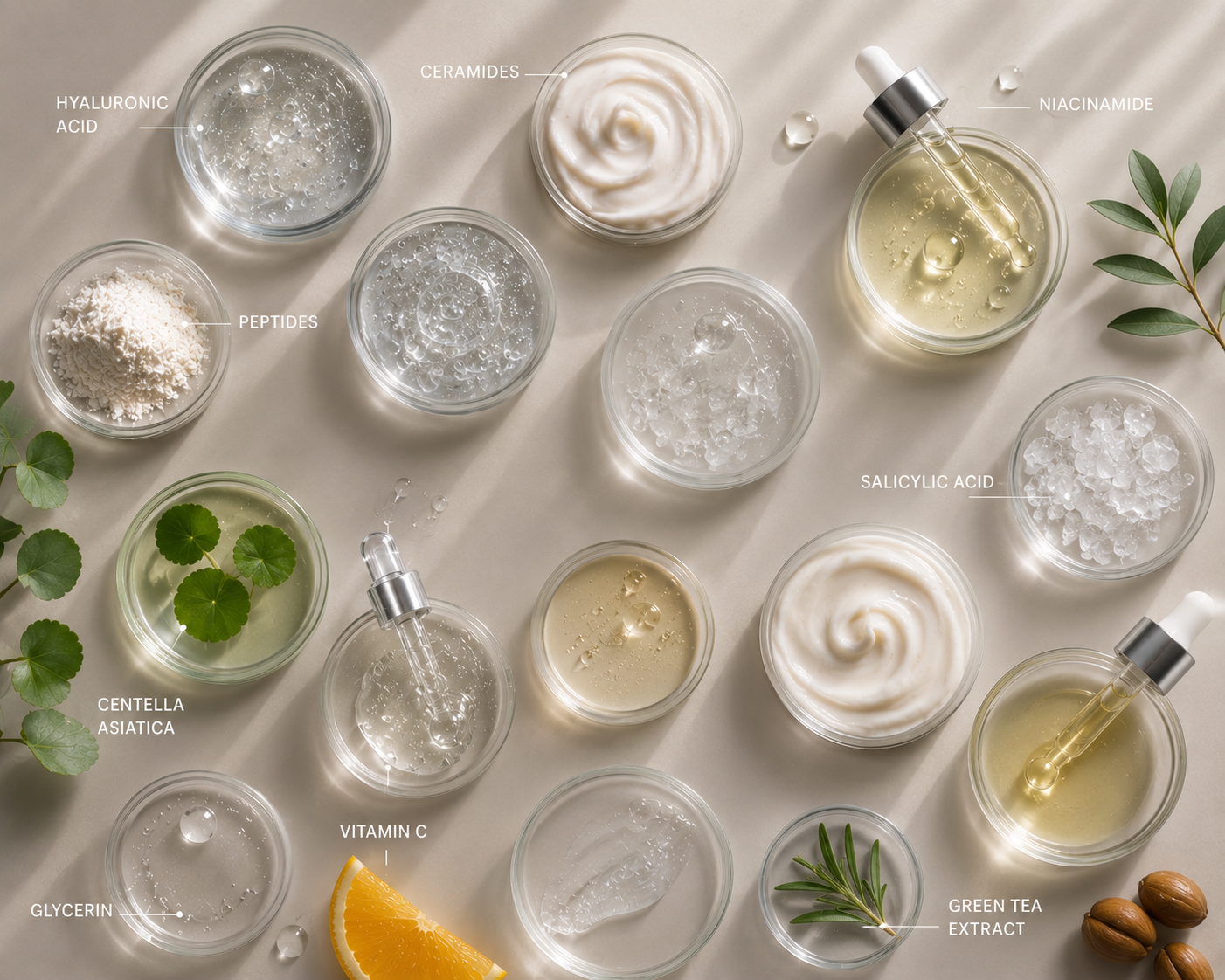 Skincare ingredients for acne-prone skin