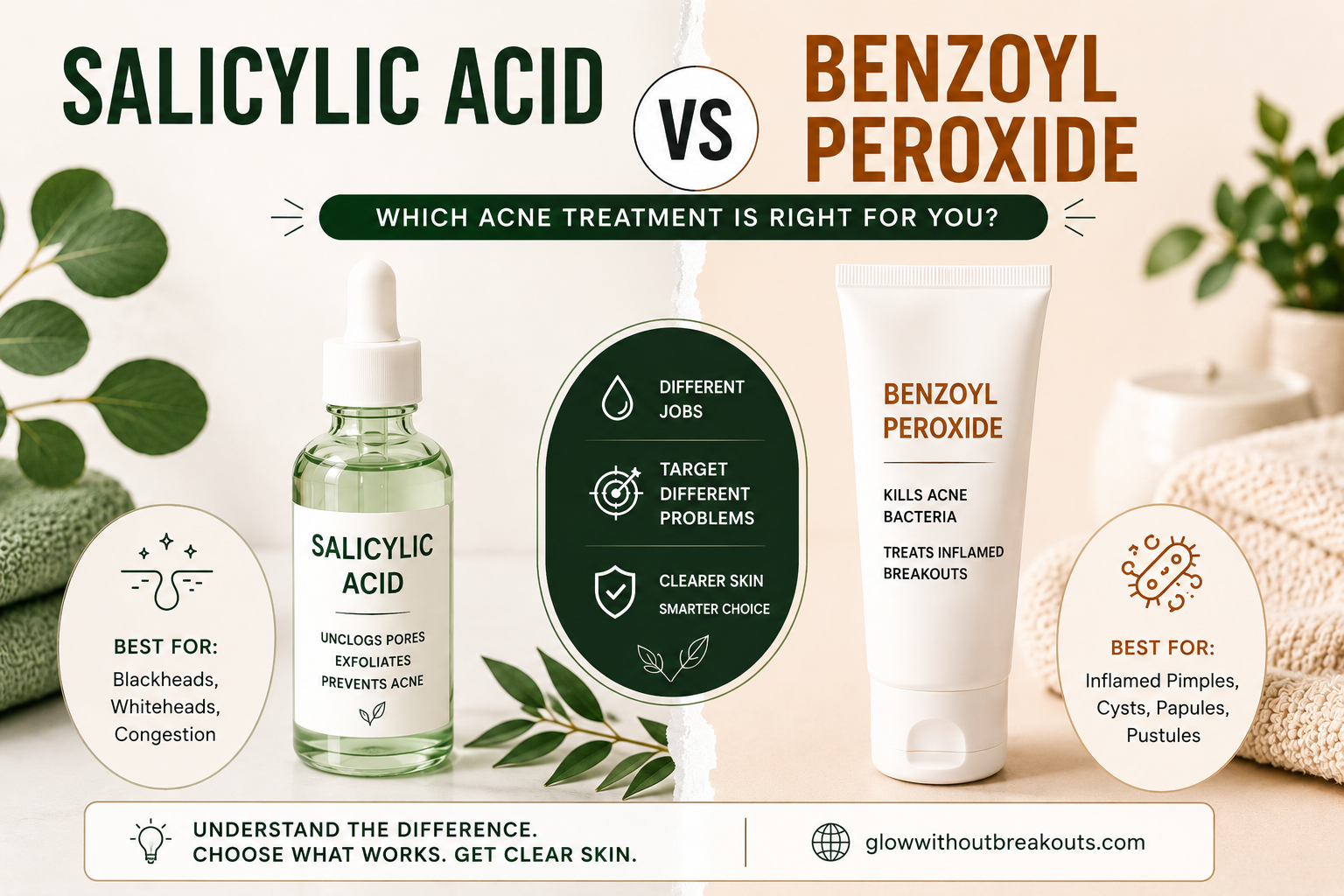 Salicylic Acid vs Benzoyl Peroxide: The #1 Honest Acne Guide